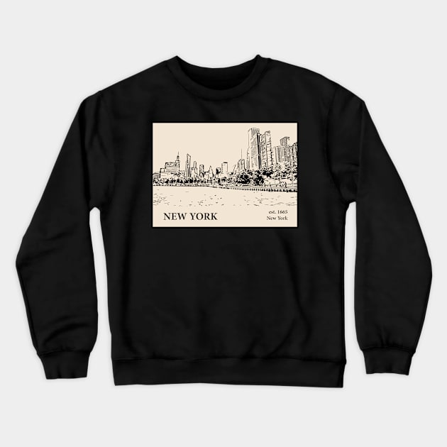 New York - New York Crewneck Sweatshirt by Lakeric